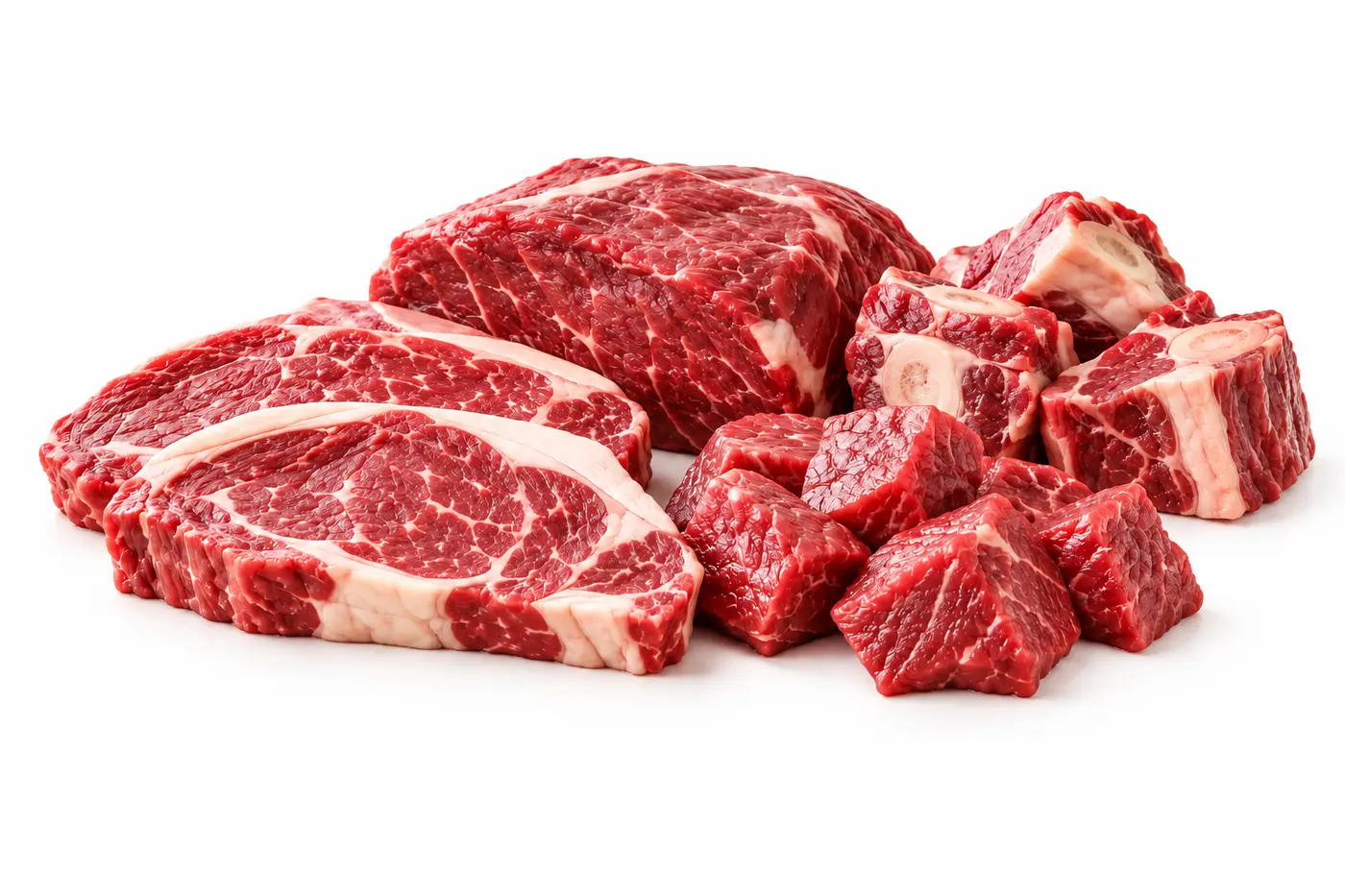 Illustrative beef cuts for a planned product